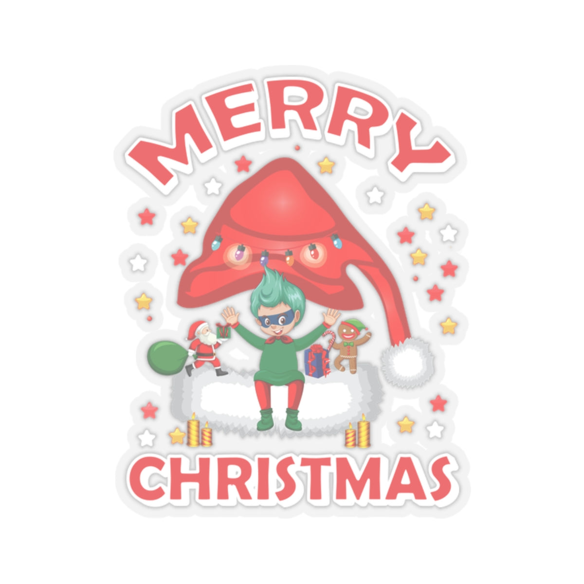 Kiss-Cut Stickers - Merry christmas - [[{"value":"Wonderwear Kid"}]]