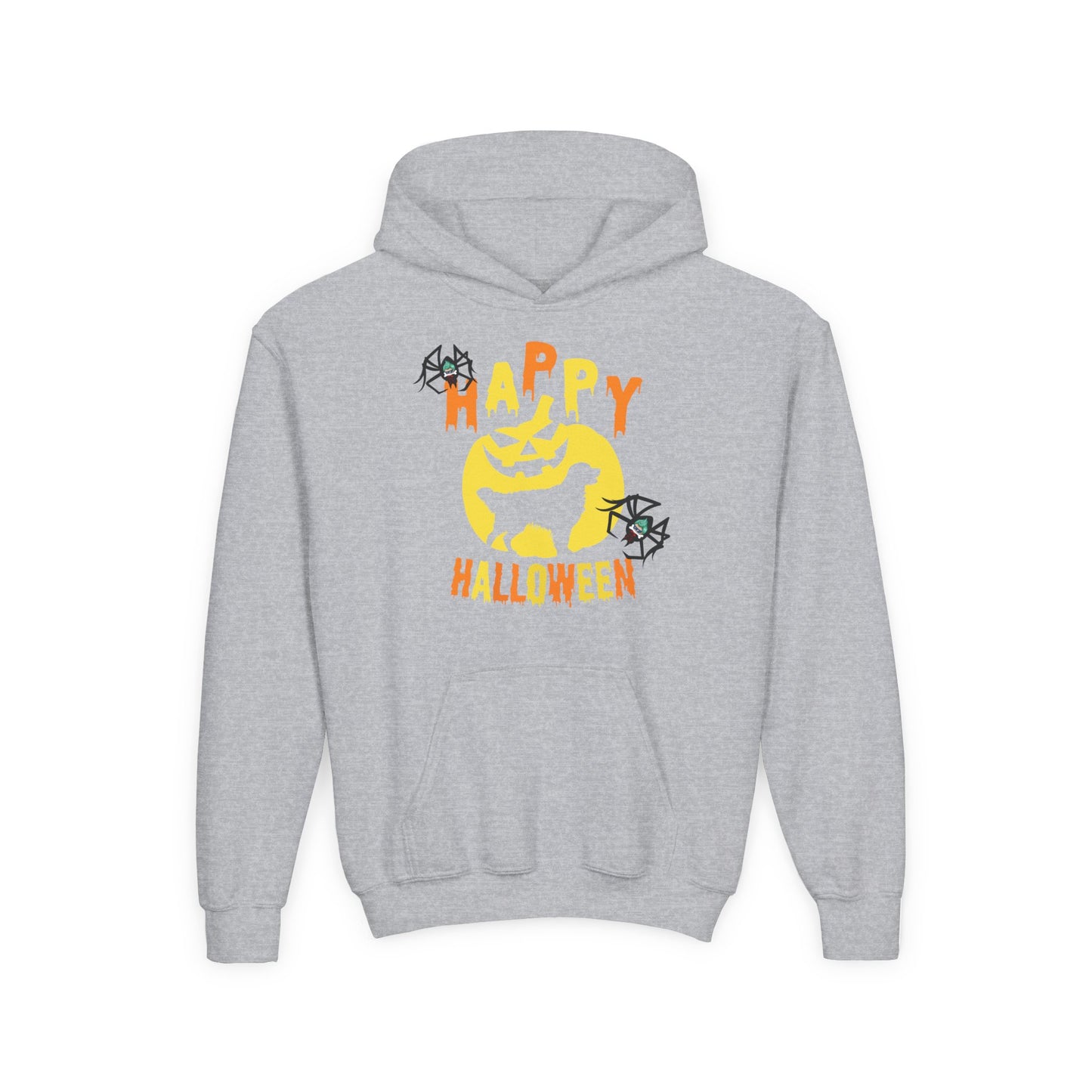 Youth Heavy Blend Hooded Sweatshirt - Happy holloween