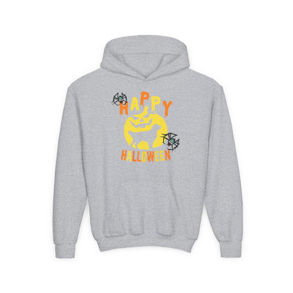Youth Heavy Blend Hooded Sweatshirt - Happy holloween Printify
