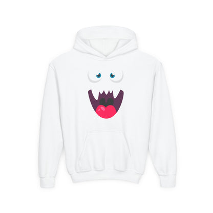 Youth Heavy Blend Hooded Sweatshirt -  Cute monsters face Printify