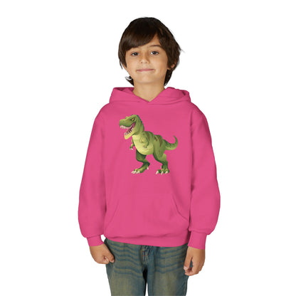 Youth Heavy Blend Hooded Sweatshirt - Tyrannosaurus Printify