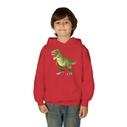 Youth Heavy Blend Hooded Sweatshirt - Tyrannosaurus Printify
