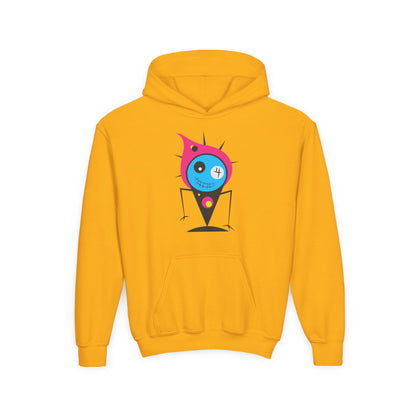 Youth Heavy Blend Hooded Sweatshirt -  Fire monster Printify