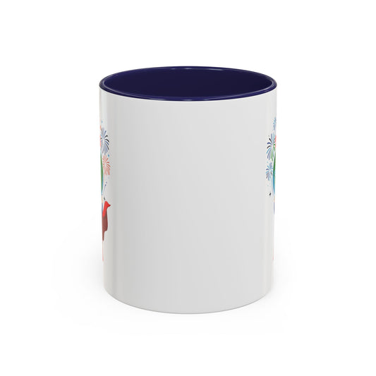 Accent Coffee Mug - Super kiddo holding globe - [[{"value":"Wonderwear Kid"}]]