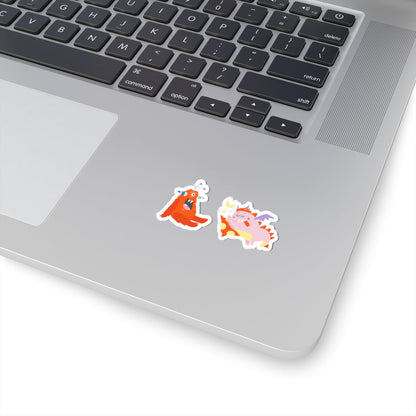 Kiss-Cut Vinyl Decals - Orange monsters Printify