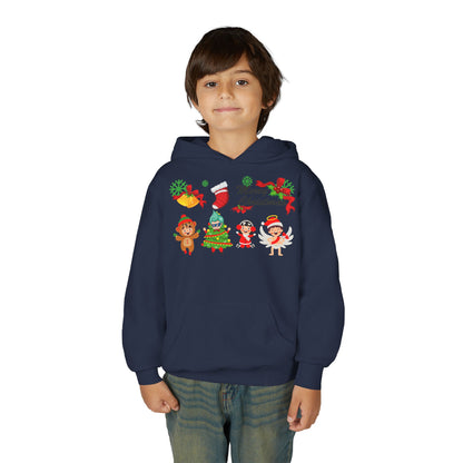 Youth Heavy Blend Hooded Sweatshirt - Merry christmas from super kid - [[{"value":"Wonderwear Kid"}]]