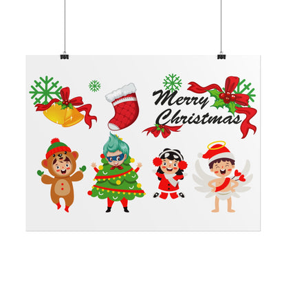 Rolled Posters - Merry christmas from super kid - [[{"value":"Wonderwear Kid"}]]