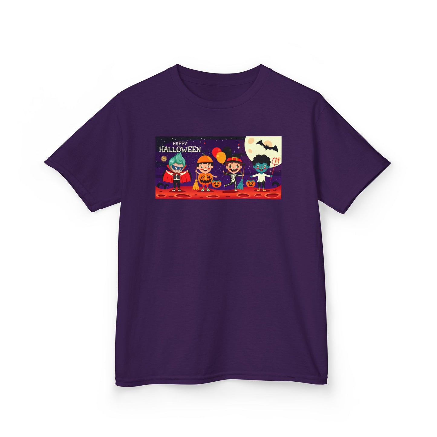 Kids Heavy Cotton™ Tee - Super kiddo with friends on holloween - [[{"value":"Wonderwear Kid"}]]