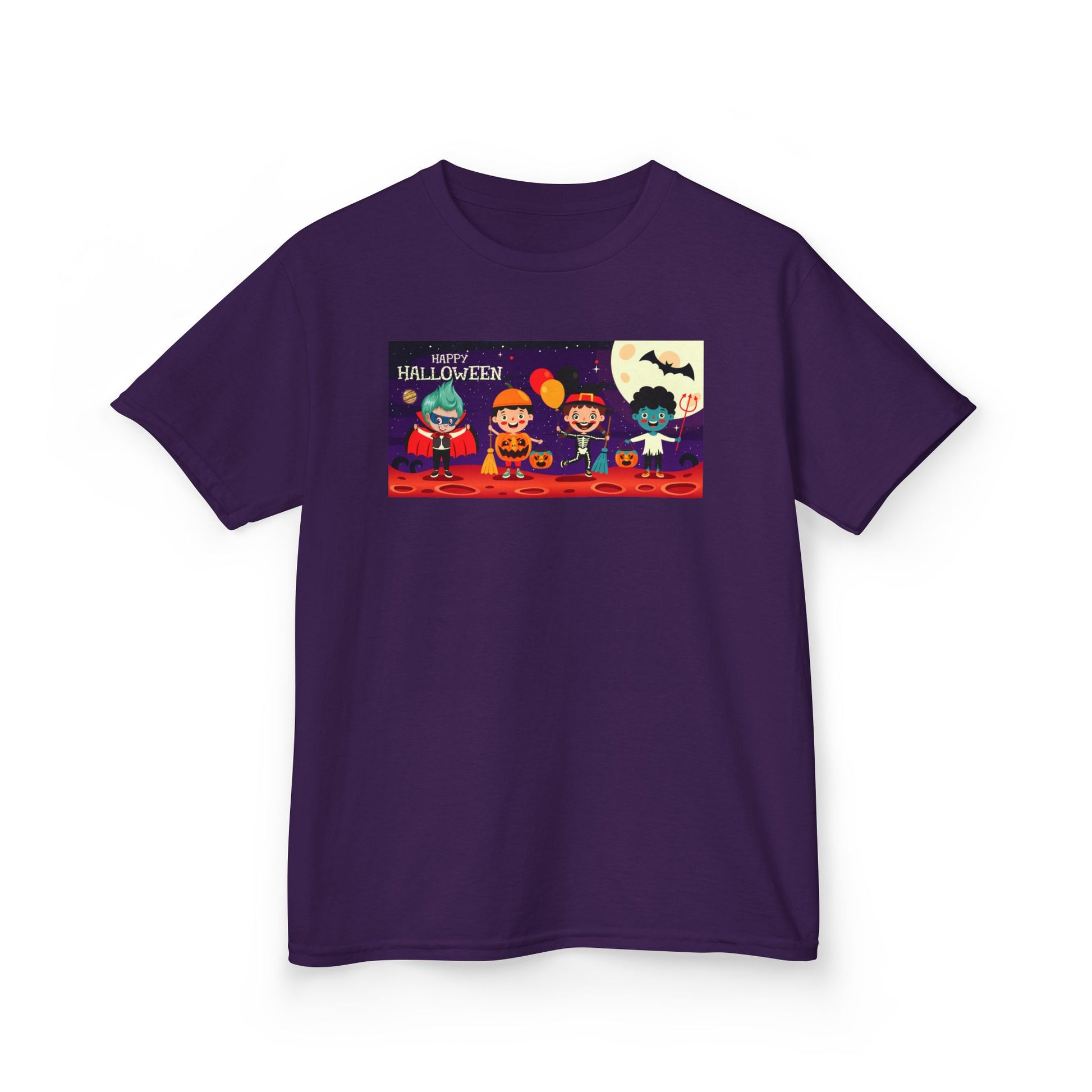 Kids Heavy Cotton™ Tee - Super kiddo with friends on holloween - [[{"value":"Wonderwear Kid"}]]