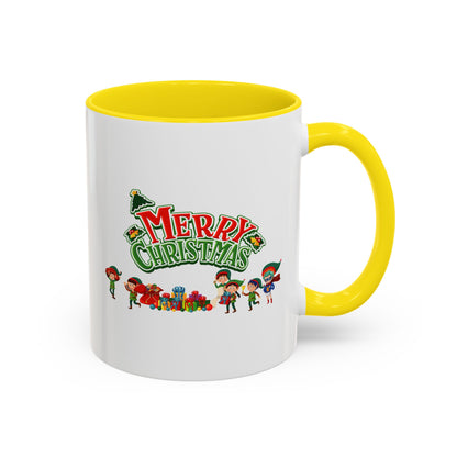 Accent Coffee Mug - Merry christmas from super friends - [[{"value":"Wonderwear Kid"}]]