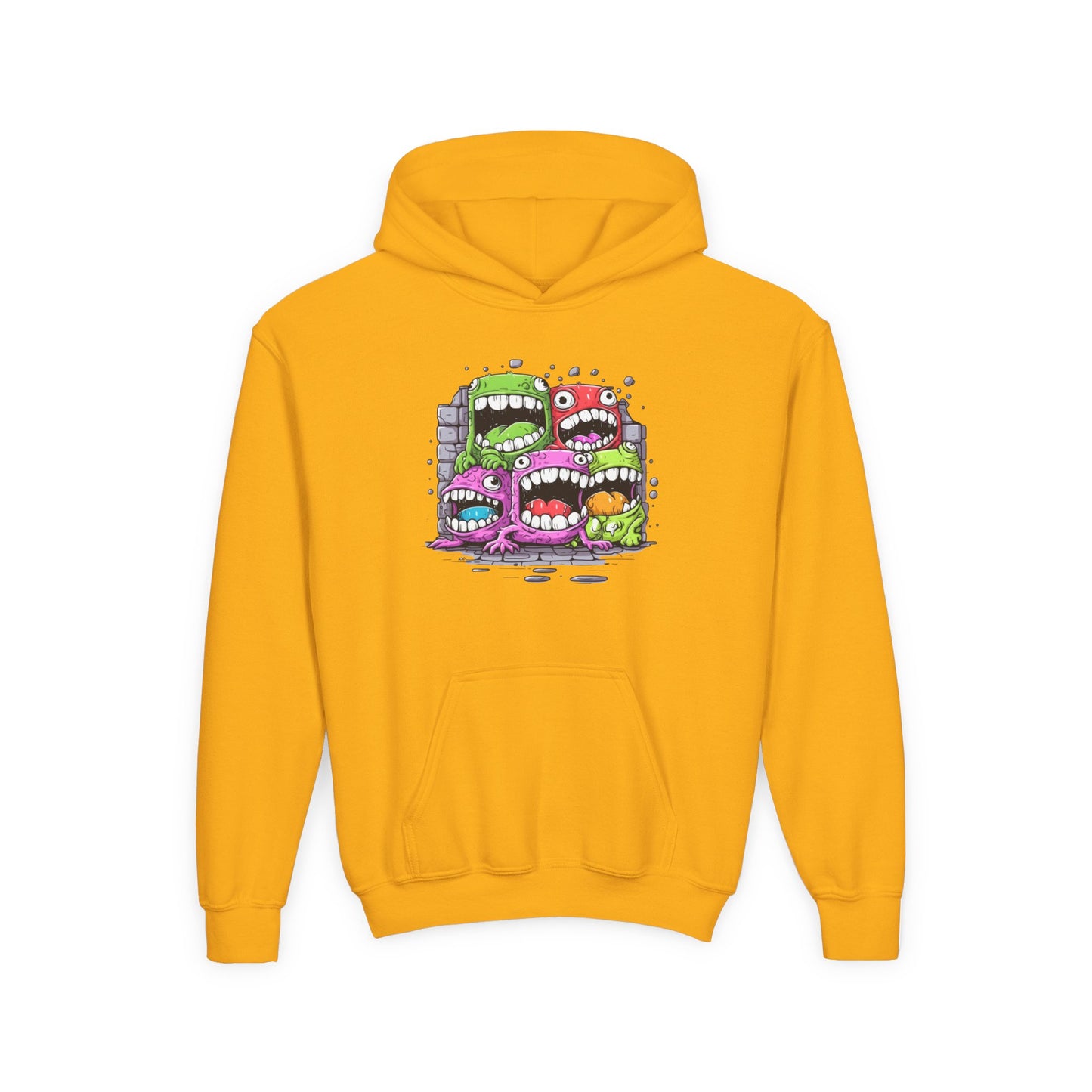 Youth Heavy Blend Hooded Sweatshirt - Cool monster character