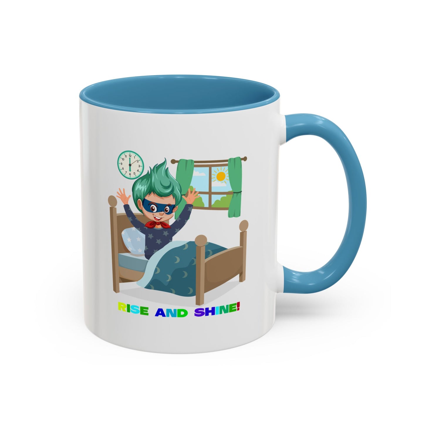 Accent Coffee Mug - Super kiddo teaches us to wake up early