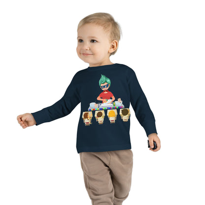 Toddler Long Sleeve Tee - Little kiddo teaching to wash dishes - [[{"value":"Wonderwear Kid"}]]
