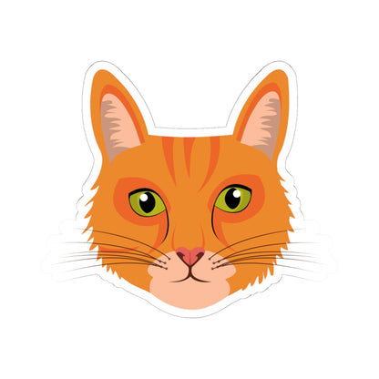 Kiss-Cut Stickers - Ginger Cat Face Printify