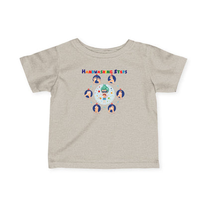 Infant Fine Jersey Tee - Super kiddo how to wash hand properly - [[{"value":"Wonderwear Kid"}]]