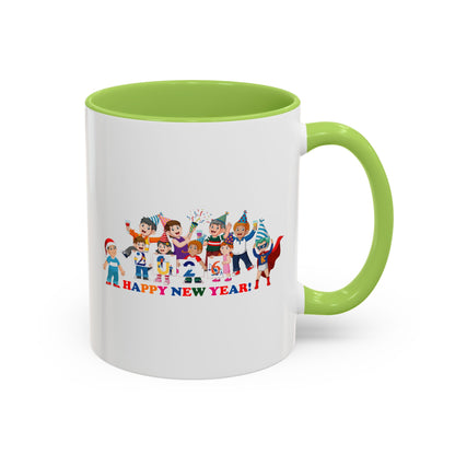 Accent Coffee Mug - Happy new year from super kiddo - [[{"value":"Wonderwear Kid"}]]