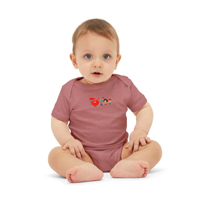 Infant Jersey One Piece - Valentines - Holding hands - [[{"value":"Wonderwear Kid"}]]