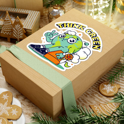 Kiss-Cut Stickers - 'Think Green' Printify