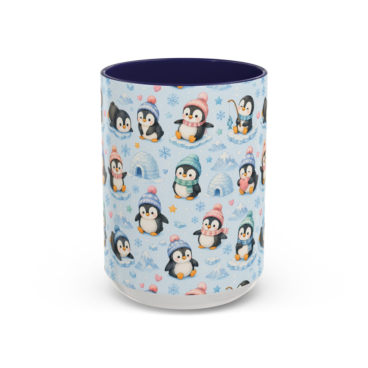 Accent Coffee Mug  (11/15 oz) - Penguin Winter Wonderland