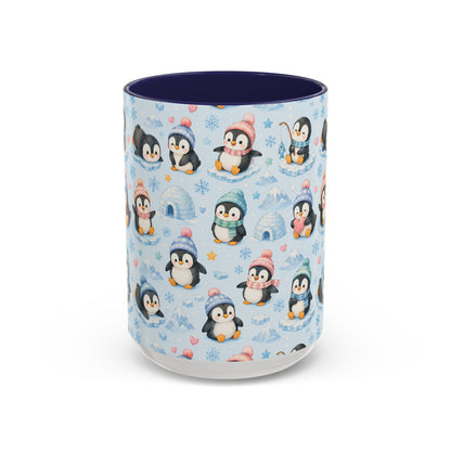 Accent Coffee Mug  (11/15 oz) - Penguin Winter Wonderland