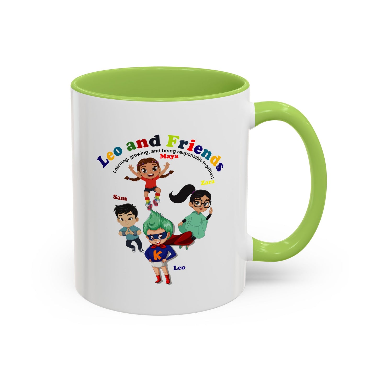 Accent Coffee Mug - Leo & Friends - Learning and growing