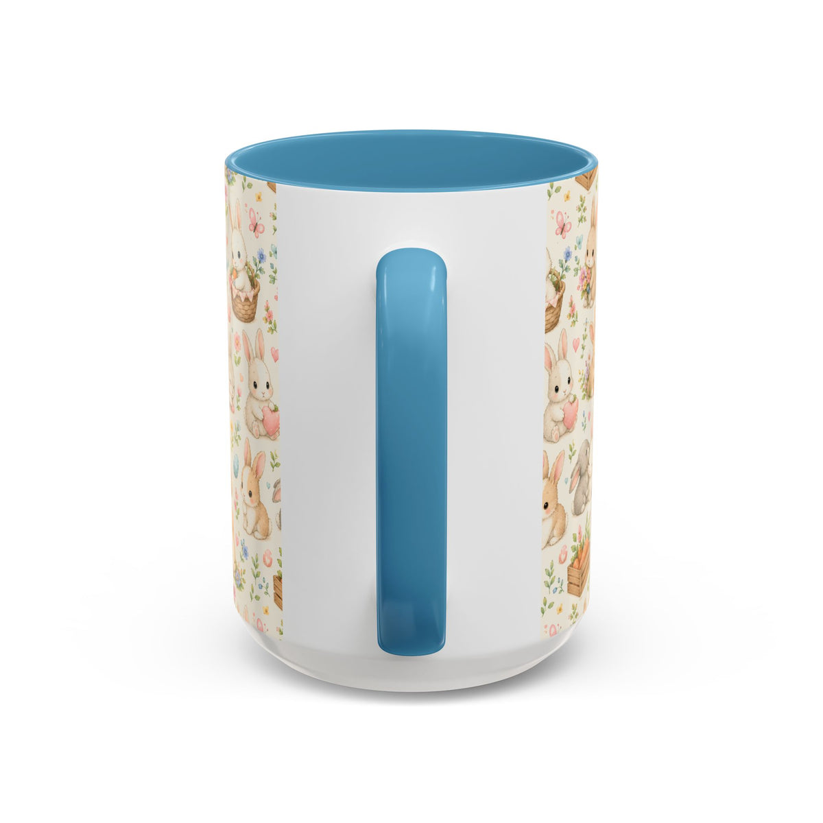 Accent Coffee Mug  (11/15 oz) - Pastel Bunny Garden Easter