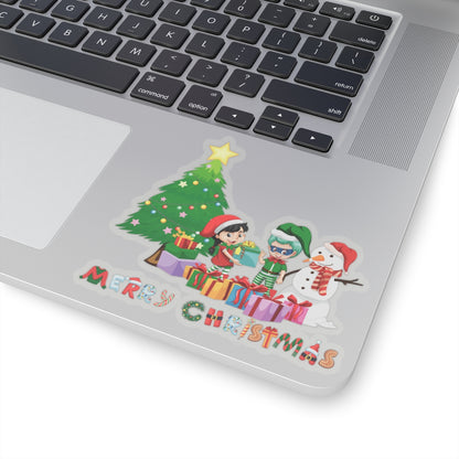 Kiss-Cut Stickers - Super kiddo preparing gifts - [[{"value":"Wonderwear Kid"}]]