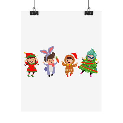 Rolled Posters - Super kiddo in christmas tree attire - [[{"value":"Wonderwear Kid"}]]