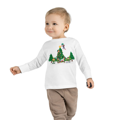 Toddler Long Sleeve Tee - Super kiddo putting the stars - [[{"value":"Wonderwear Kid"}]]