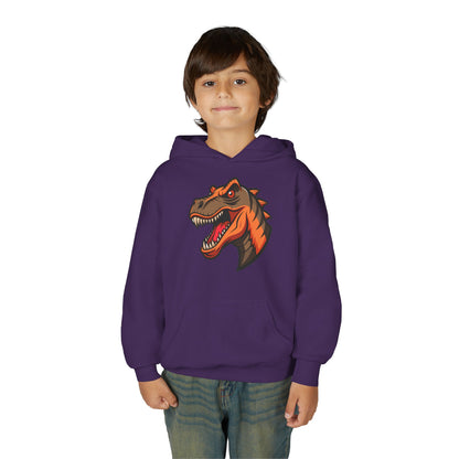 Youth Heavy Blend Hooded Sweatshirt -  Tyrannosaurus rex Printify