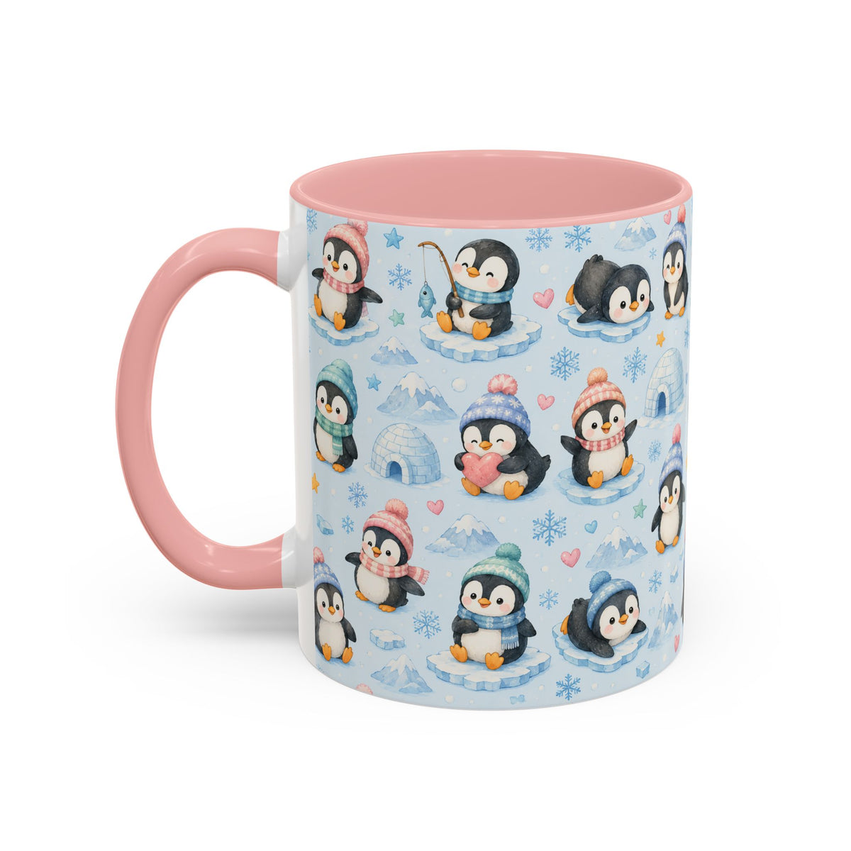 Accent Coffee Mug  (11/15 oz) - Penguin Winter Wonderland