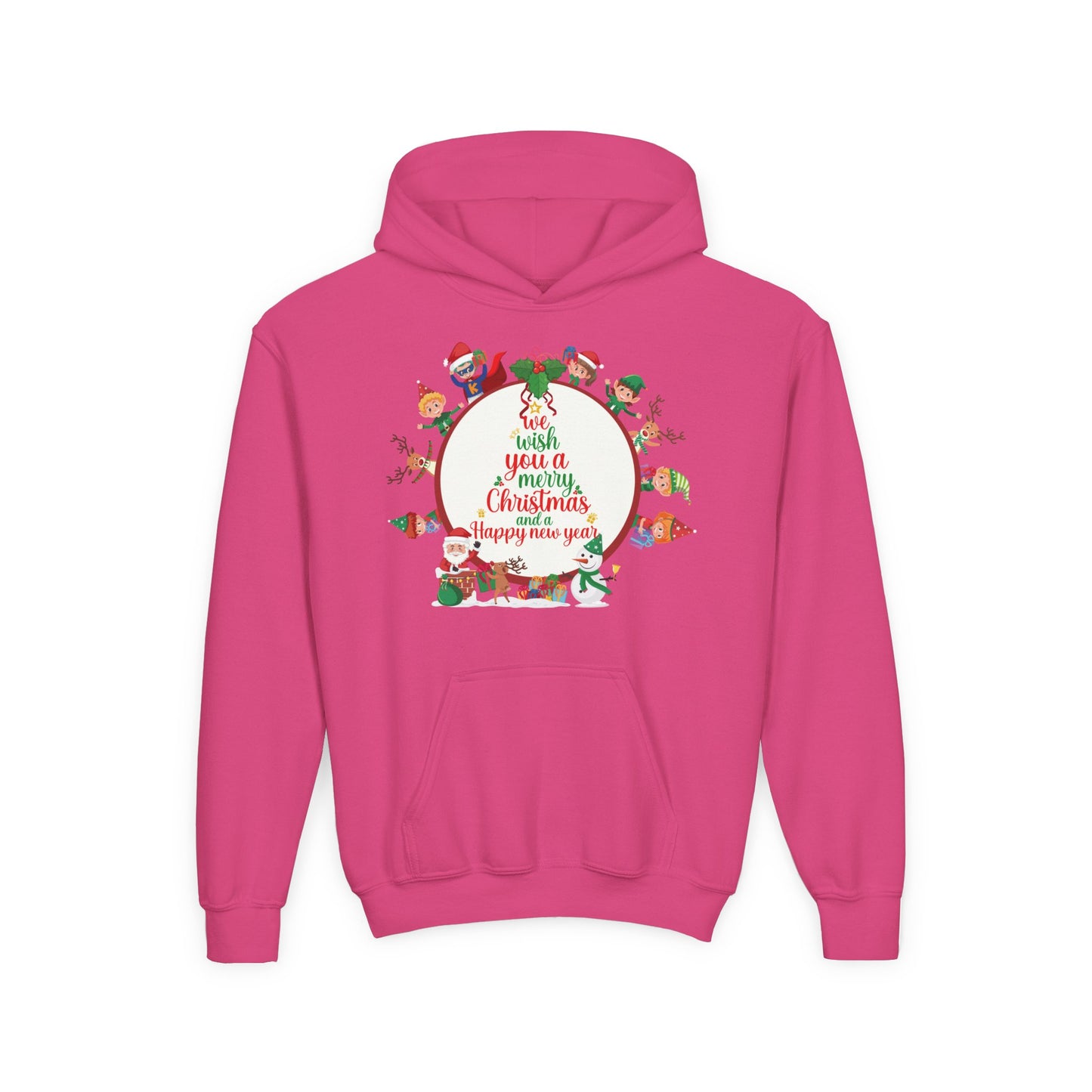 Youth Heavy Blend Hooded Sweatshirt - We wish you a merry christmas
