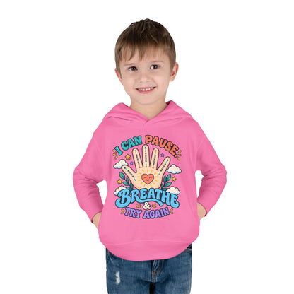 Toddler Hoodie — Pause, Breathe, Try Again Hand Guide