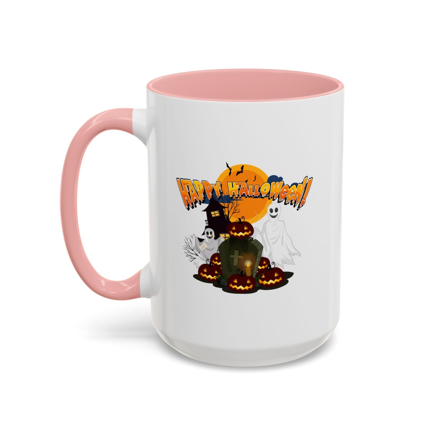 Accent Coffee Mug - Happy holloween - cemetery