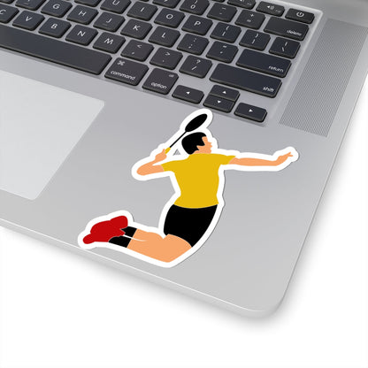 Kiss-Cut Stickers - Badminton Printify