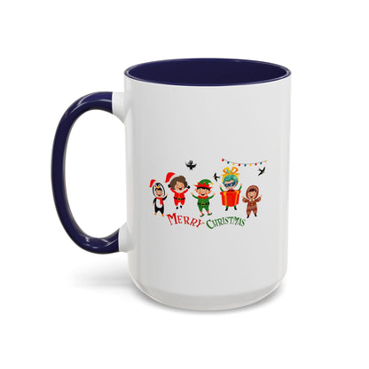 Accent Coffee Mug - Merry christmas by super kiddo and friends - [[{"value":"Wonderwear Kid"}]]