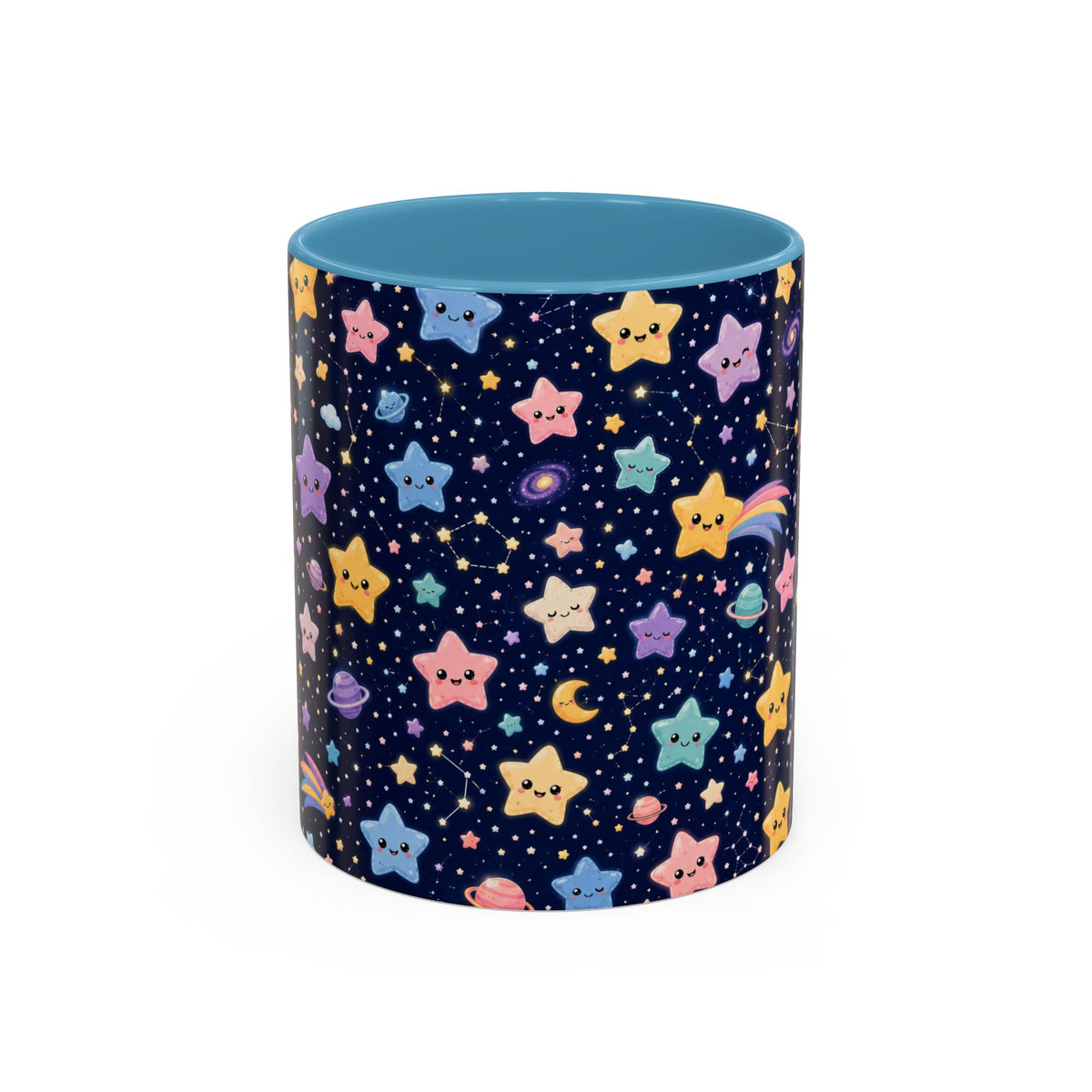 Accent Coffee Mug  (11/15 oz) - Kawaii Pastel Cosmic Night