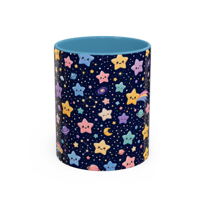 Accent Coffee Mug  (11/15 oz) - Kawaii Pastel Cosmic Night