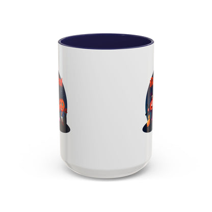 Accent Coffee Mug - Super kiddo wearing pumpkin - [[{"value":"Wonderwear Kid"}]]