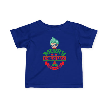 Infant Fine Jersey Tee - Merry chridtmas from super kiddo - [[{"value":"Wonderwear Kid"}]]