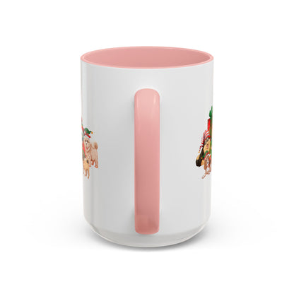 Accent Coffee Mug - Christmas with super kiddo pet friends without text - [[{"value":"Wonderwear Kid"}]]