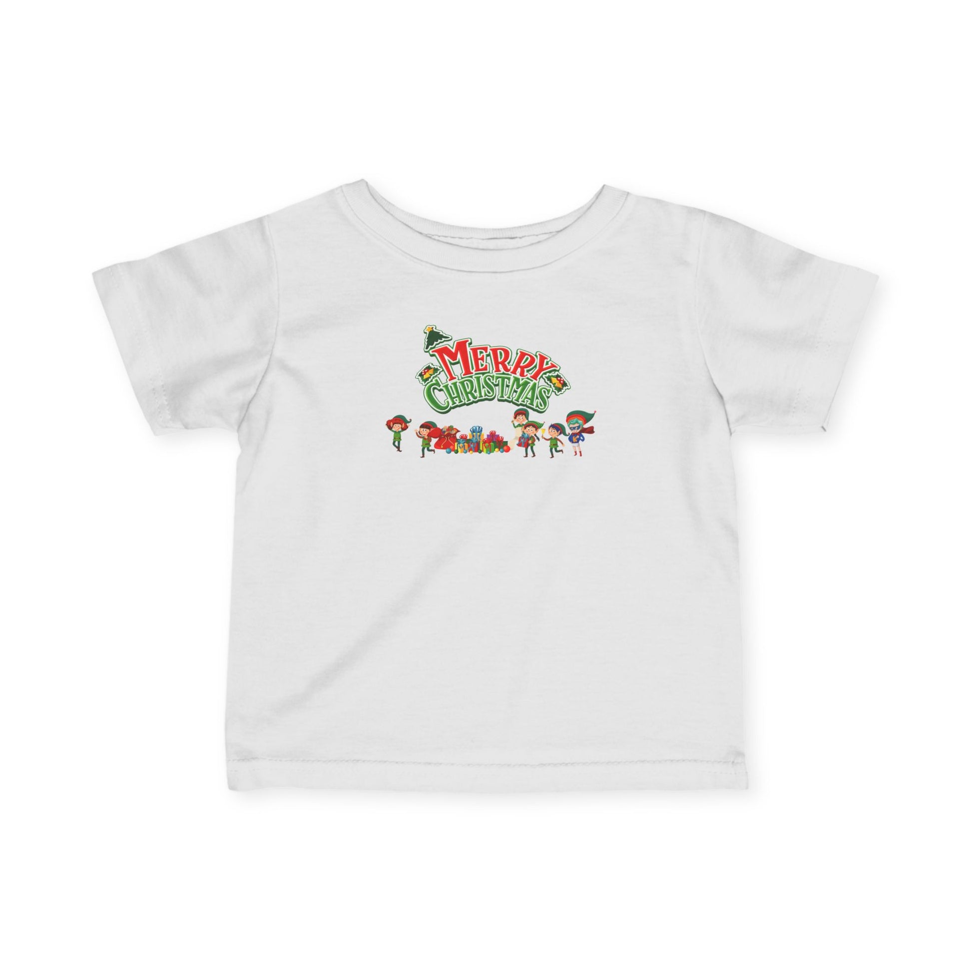 Infant Fine Jersey Tee - Merry christmas from super friends - [[{"value":"Wonderwear Kid"}]]