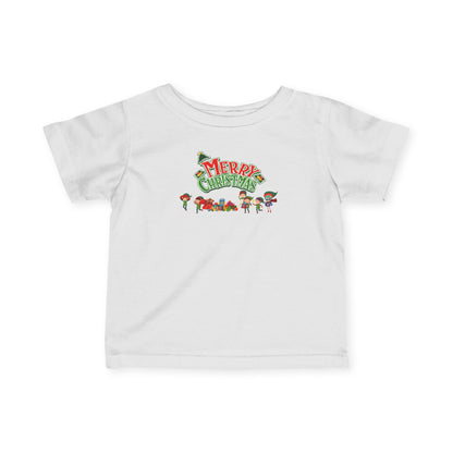 Infant Fine Jersey Tee - Merry christmas from super friends - [[{"value":"Wonderwear Kid"}]]