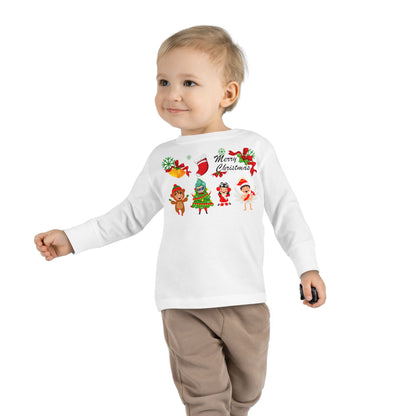 Toddler Long Sleeve Tee - Merry christmas from super kid - [[{"value":"Wonderwear Kid"}]]