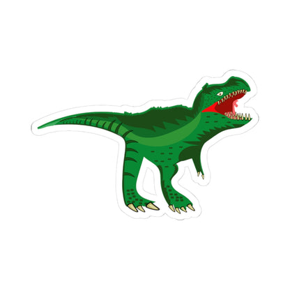 Kiss-Cut Vinyl Decals - Tyrannosaurus green Printify