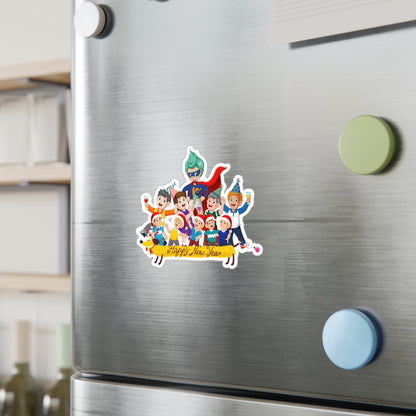 Christmas Kiss-Cut Vinyl Decals – Happy new year with friends - [[{"value":"Wonderwear Kid"}]]