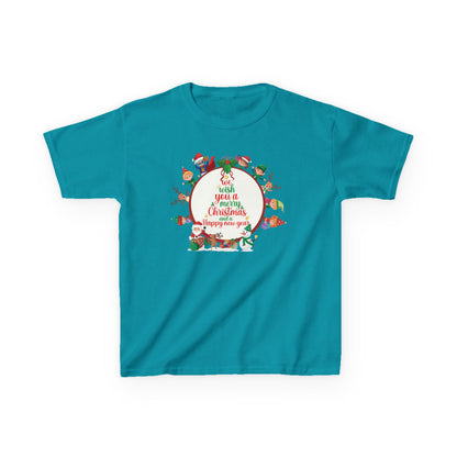 Kids Heavy Cotton™ Tee - We wish you a merry christmas - [[{"value":"Wonderwear Kid"}]]