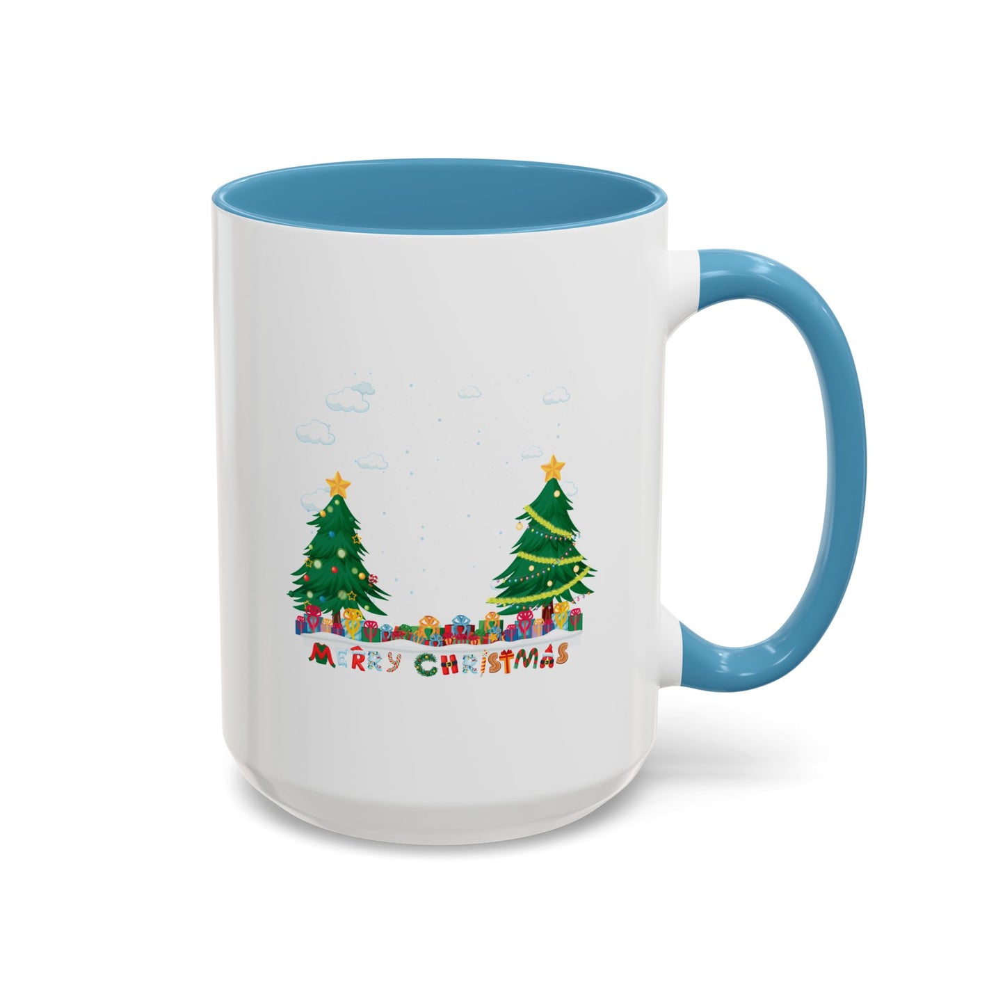 Accent Coffee Mug - Christmas and snowing