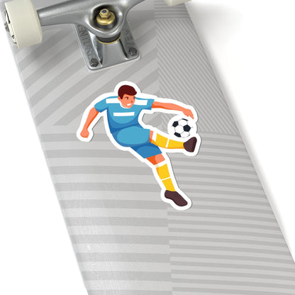 Kiss-Cut Stickers - Soccer Player Going to Goal Printify