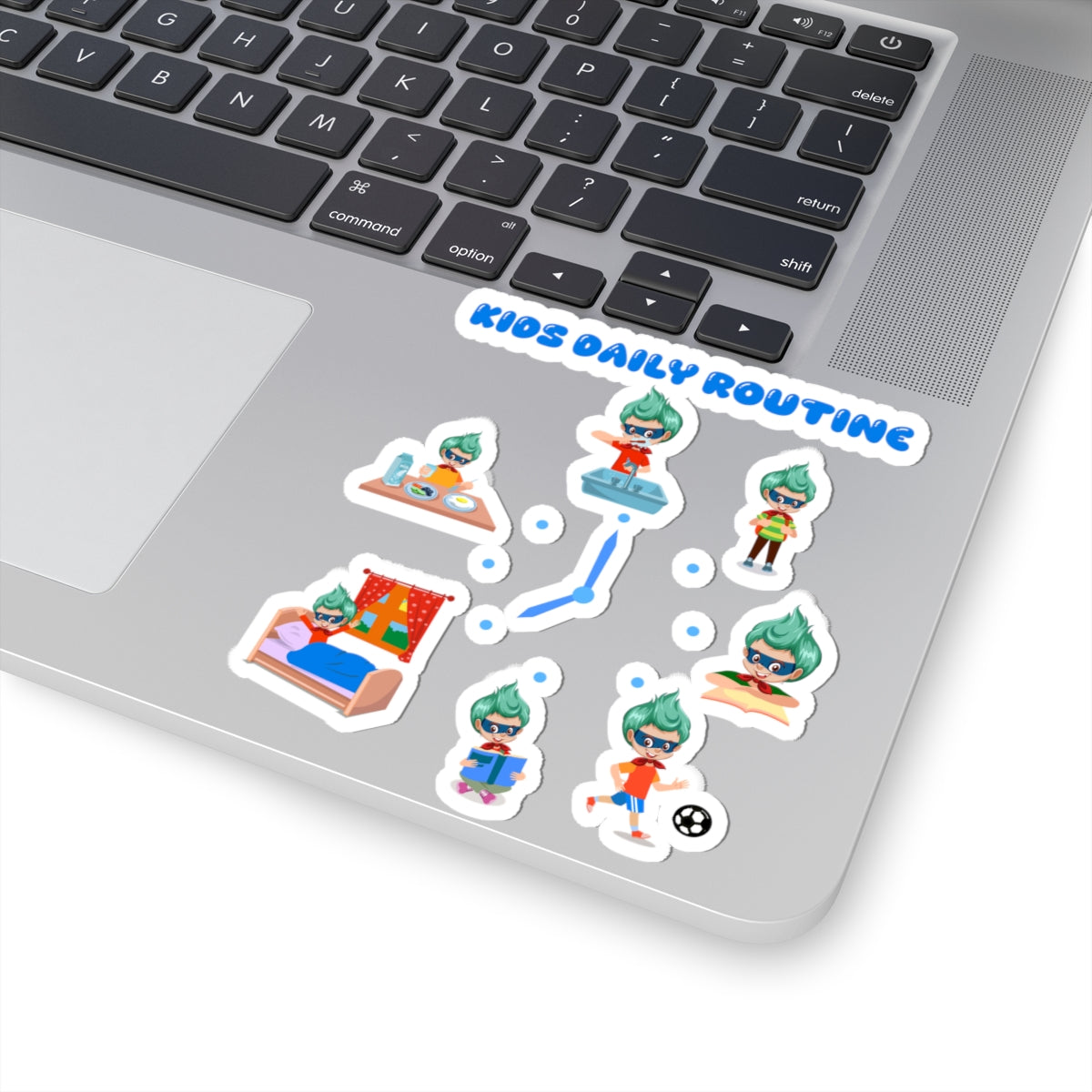 Kiss-Cut Stickers - Super kiddo daily routine - [[{"value":"Wonderwear Kid"}]]